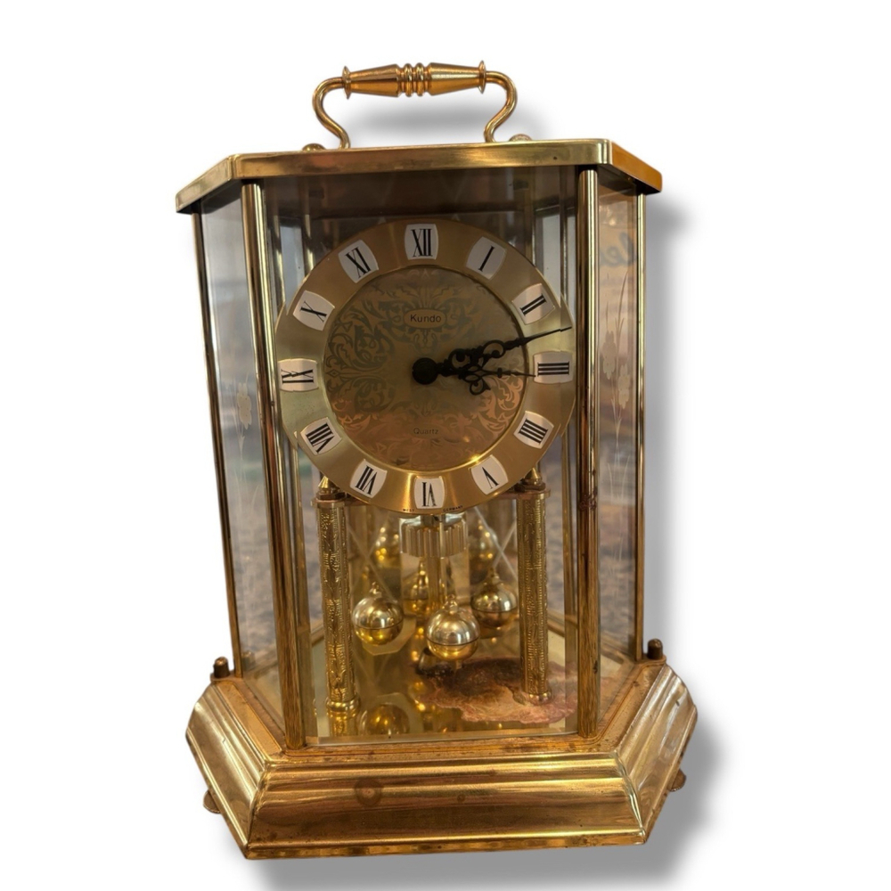 VINTAGE KUNDO MADE IN GERMANY FLORAL CLOCK KIENINGER & OBERGFELL